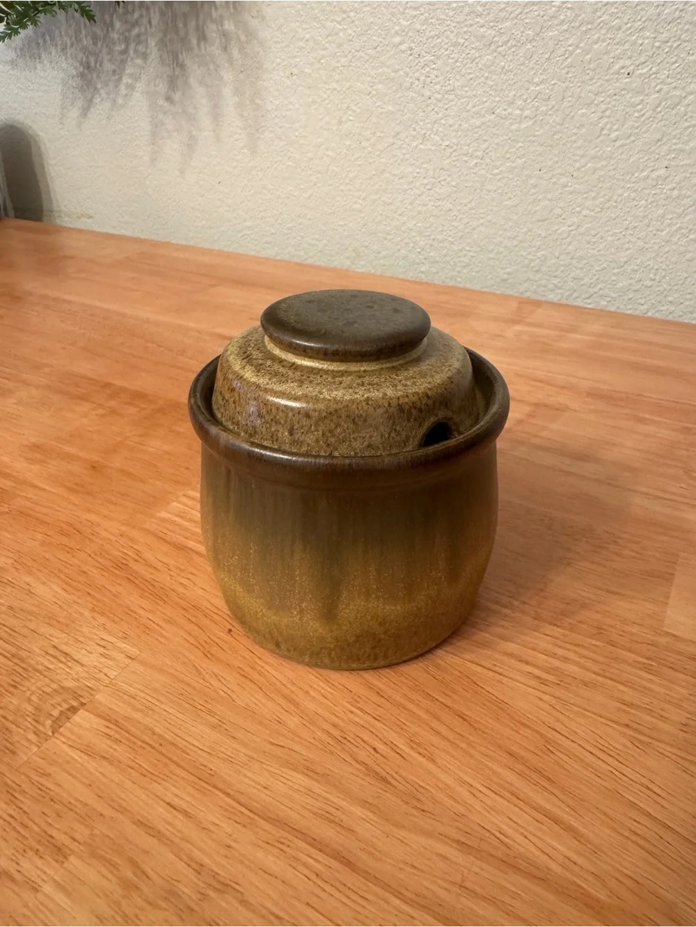 Vintage Denby Langley Romany Brown Covered Sugar Bowl